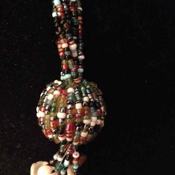 BOHO BEADS & SHELLS STATEMENT NECKLACE - Picture 4 of 4